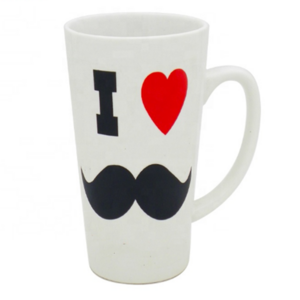 16oz tall latte coffee mug V shape sublimation ceramic cup