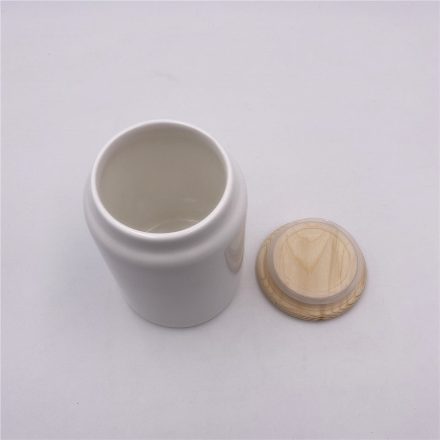 sublimation small ceramic candy jar with  lid ceramic jar best Christmas items  ceramic pickle jar