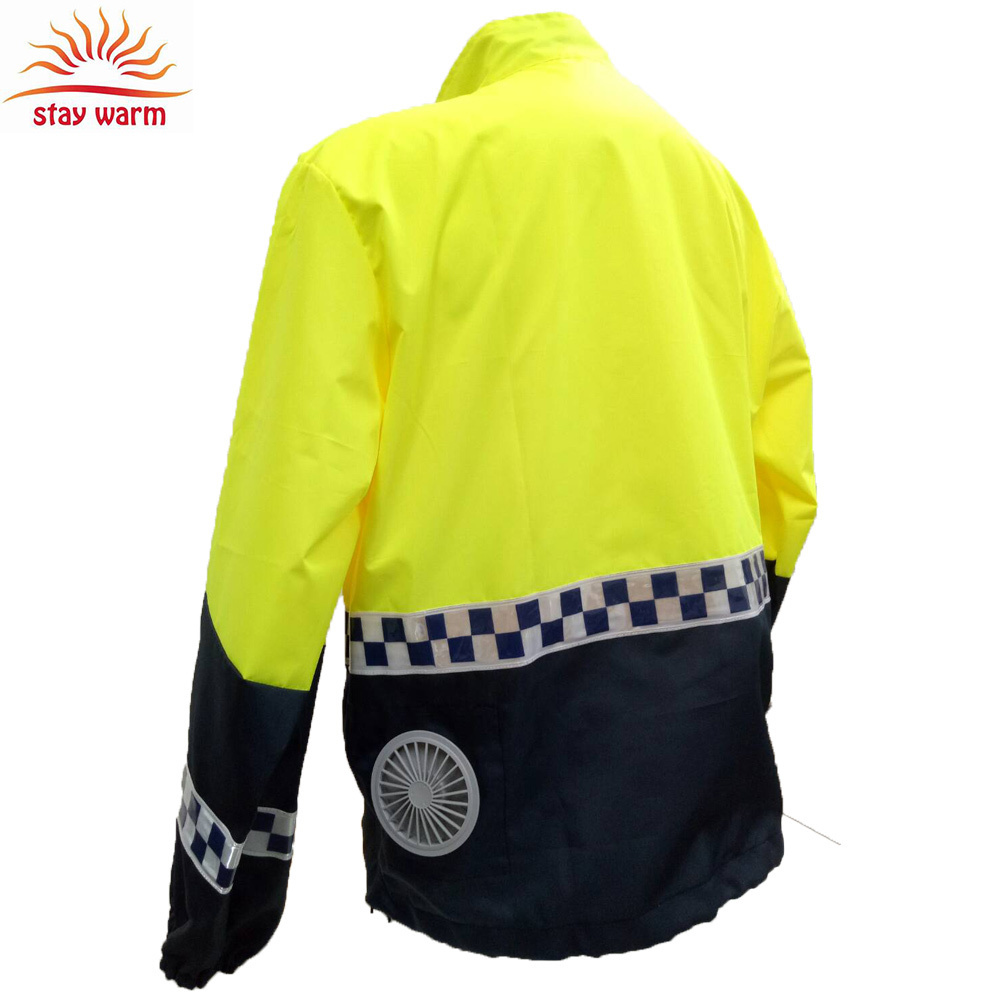 Custom Outdoor Heatstroke Clothing USB  Cooling Clothes Air Fan Reflective Safety Jacket