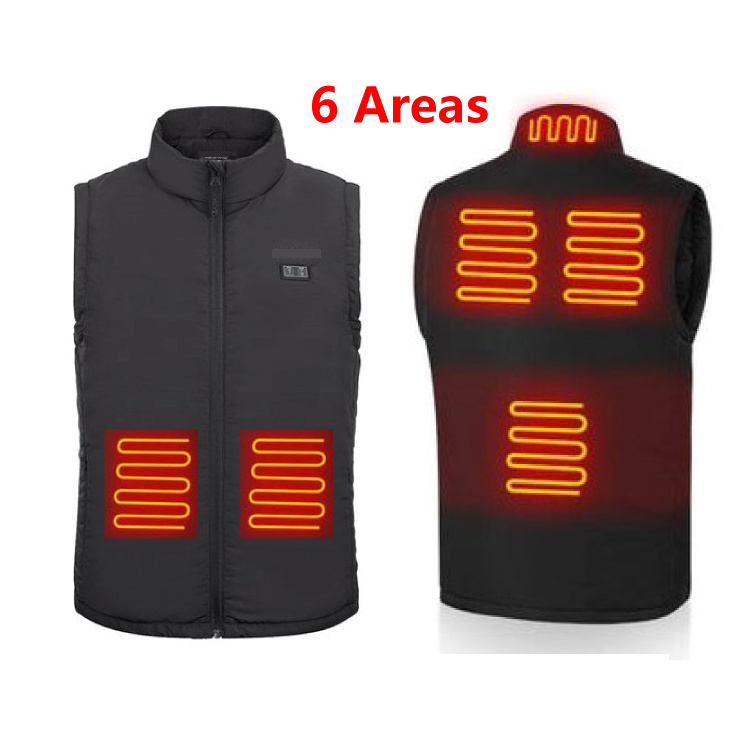 Custom Unisex Usb Rechargeable Smart Electric Heated Vest Gilet With Hooded For Winter Outdoor