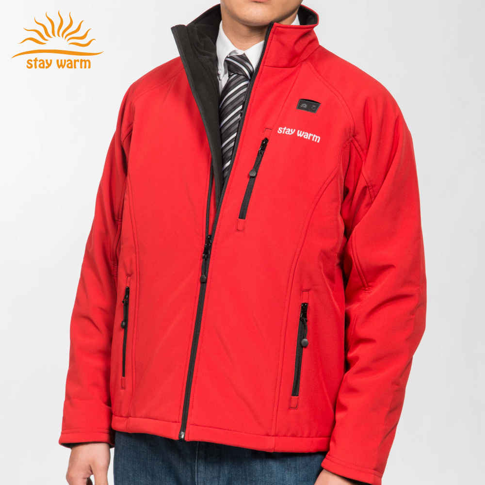 Custom Windproof Two Heating Zones Controller Heated Jacket Clothing Apparel For Winter