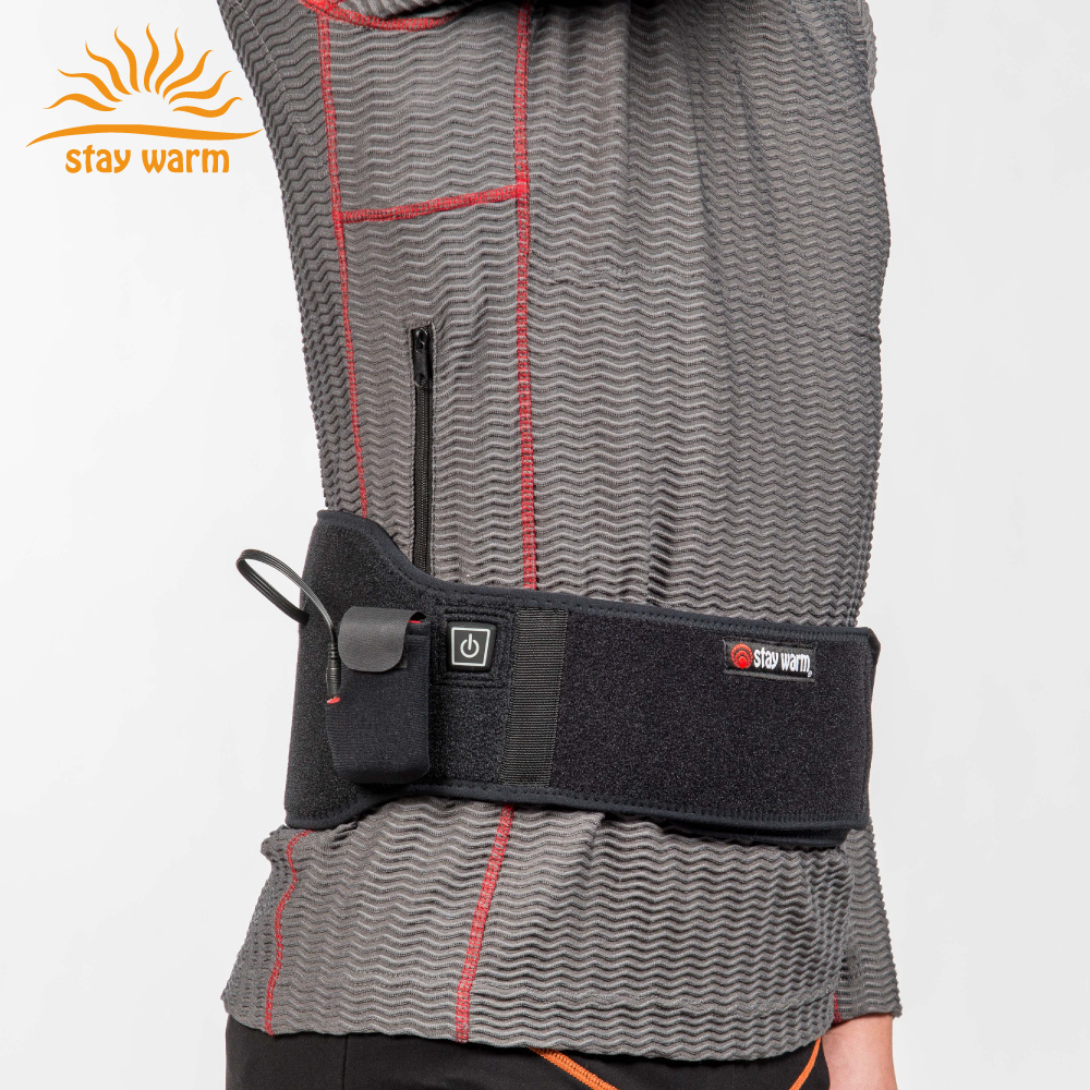 heated back wrap with 7.4v battery lumbar therapy pad