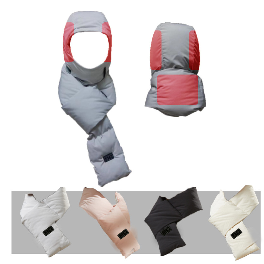 new patent product 5v usb heating pad for neck warmer scarf with face mask two ear heat pads hat