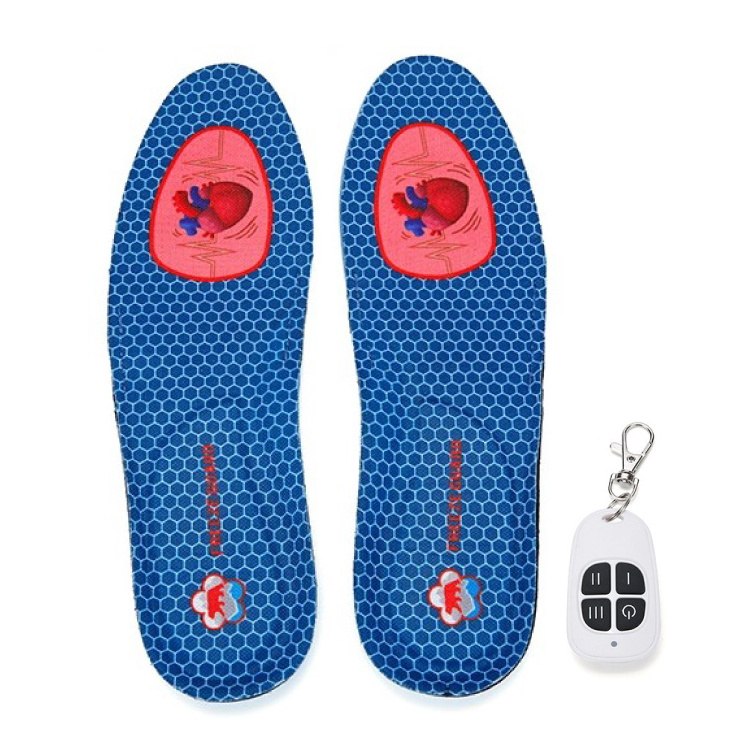 Shoes foot warmer electric rechargeable graphene battery heated Insoles with wireless remote control