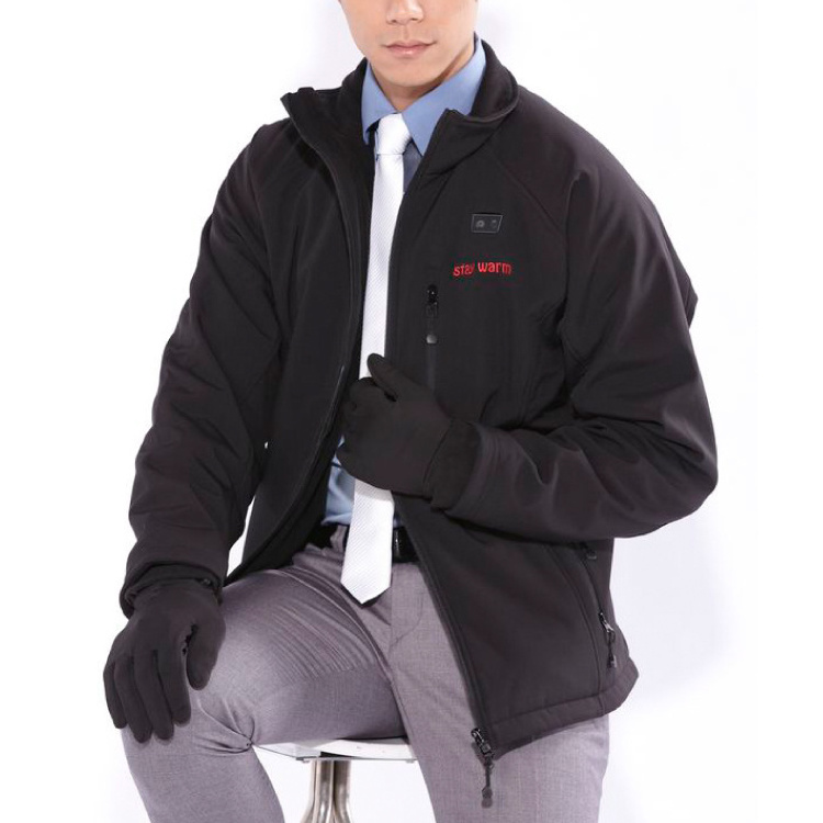 Custom Windproof Two Heating Zones Controller Heated Jacket Clothing Apparel For Winter