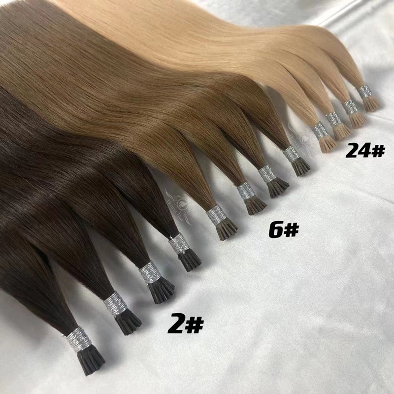 Luxury Grade I Tip Human Hair Extensions Humano Cabello 100% Natural European Russian Raw K Ktip Keratin Itip Hair