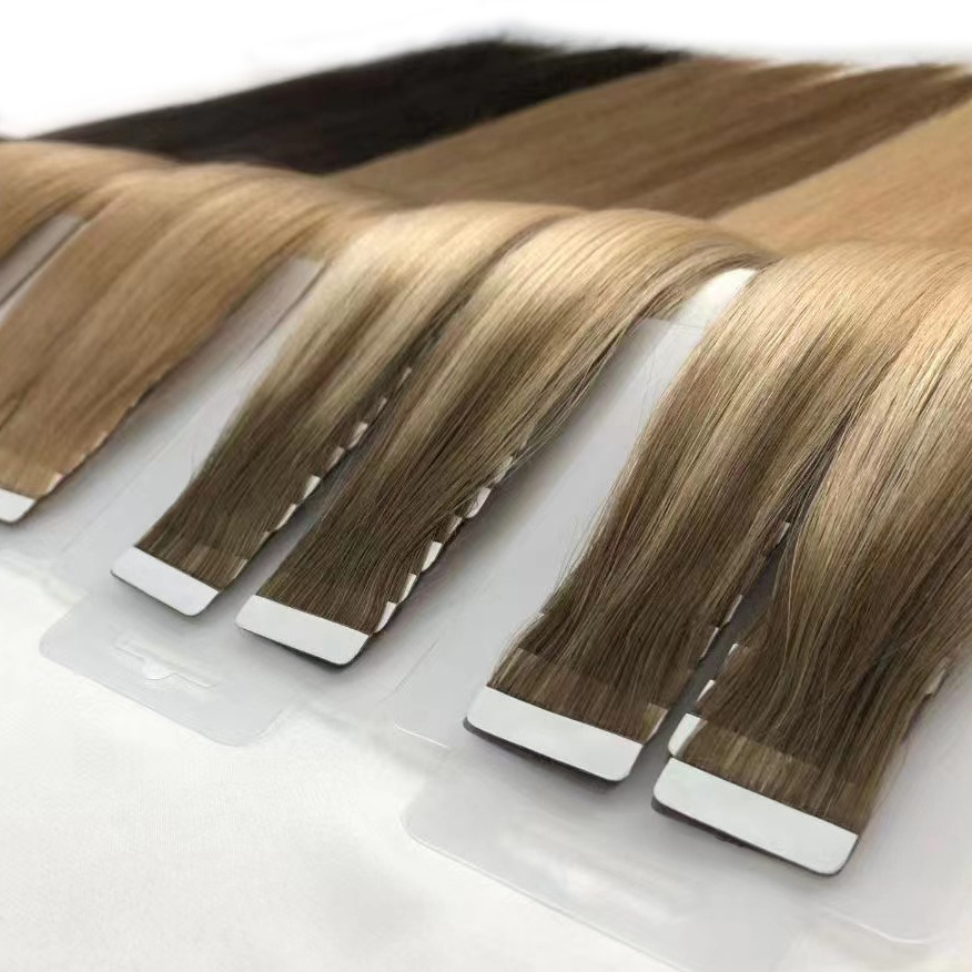 Wholesale Tape Blonde 24 Inch Human Natural Hair Extens Extensiones Cabello Ombre Raw Virgin Remy 100human Remy Hair Extensions