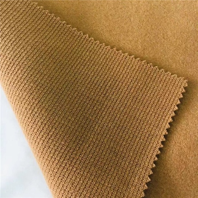 Stock cashmere wool fabric 1meter polyester spandex fabric for cashmere sweater