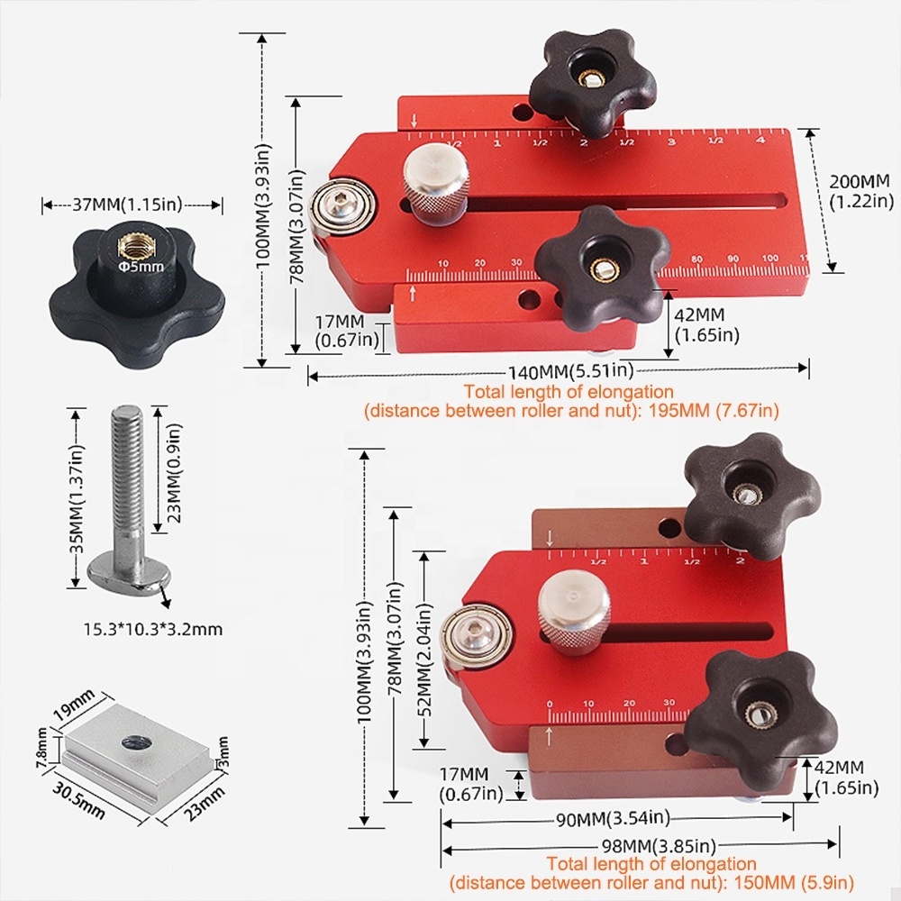 Sliding Groove Positioning and Slide Slot Track Stopper Positioning Limiter Miter Saw Stop Block for Woodworking tools