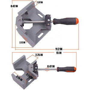 Heavy Duty Single Handle 90 Degree Right Angle Clamp Adjustable Angle & Corner Clamps Woodworking Clip Right Angle Clamp