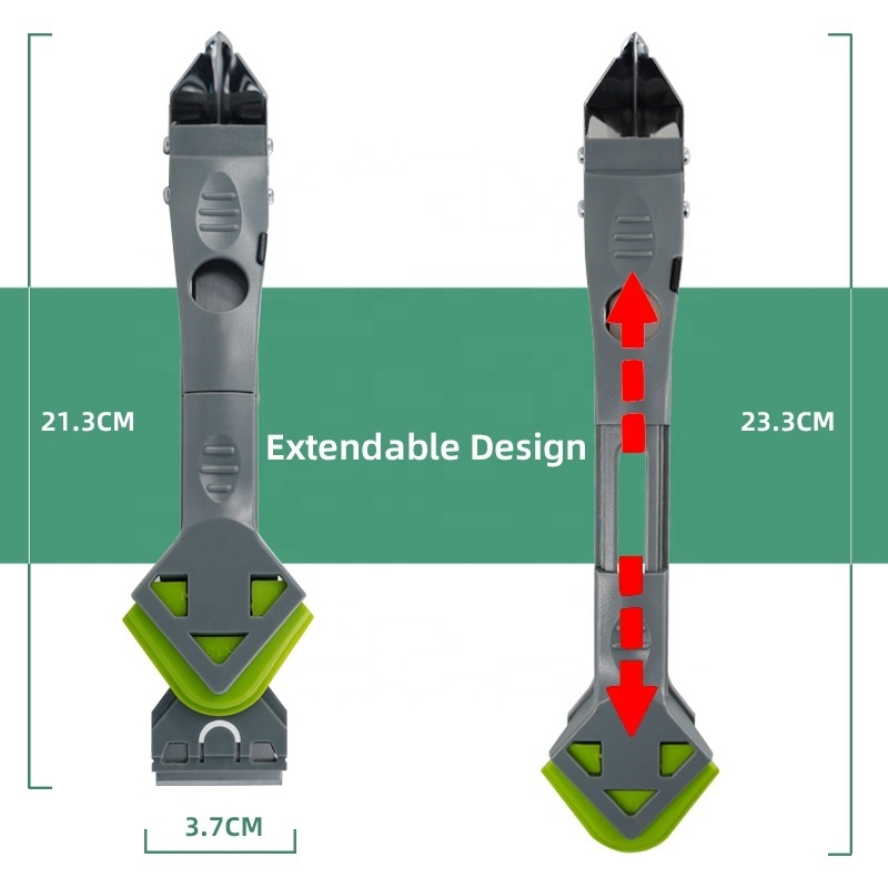 New Factory sales 7 in 1 Silicone Grout Sealant Trowel Scraper Remover Silicone Caulking Tools Tile Caulking Grout Scraper Tool