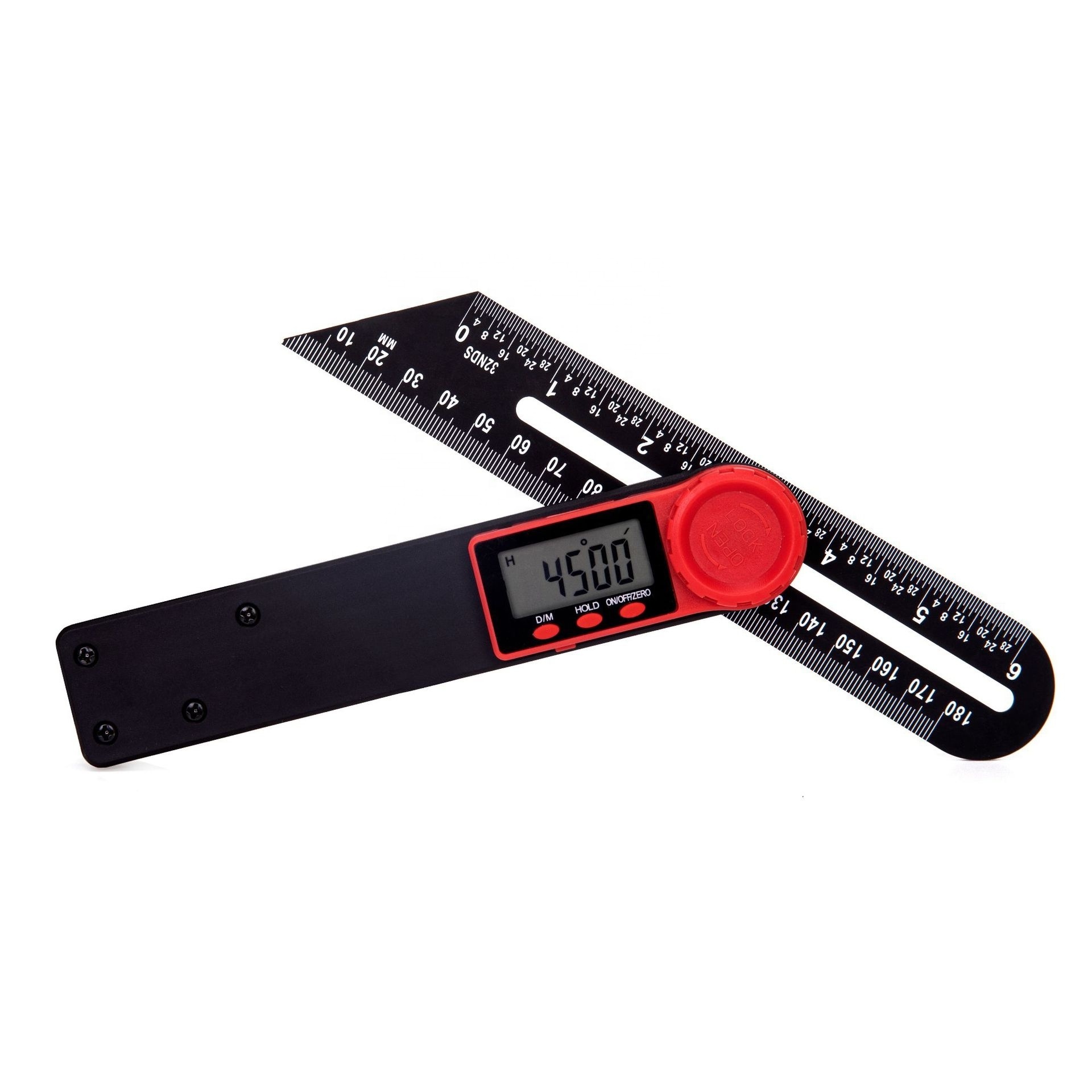 2 in 1 Digital Protractor Ruler 180mm Meter Angle Gauge Digital Angle Finder