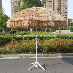 2.2meter super quality vintage style  synthetic Thatched Roof Hula Straw beach raffia hawaii Tiki umbrella for Sale