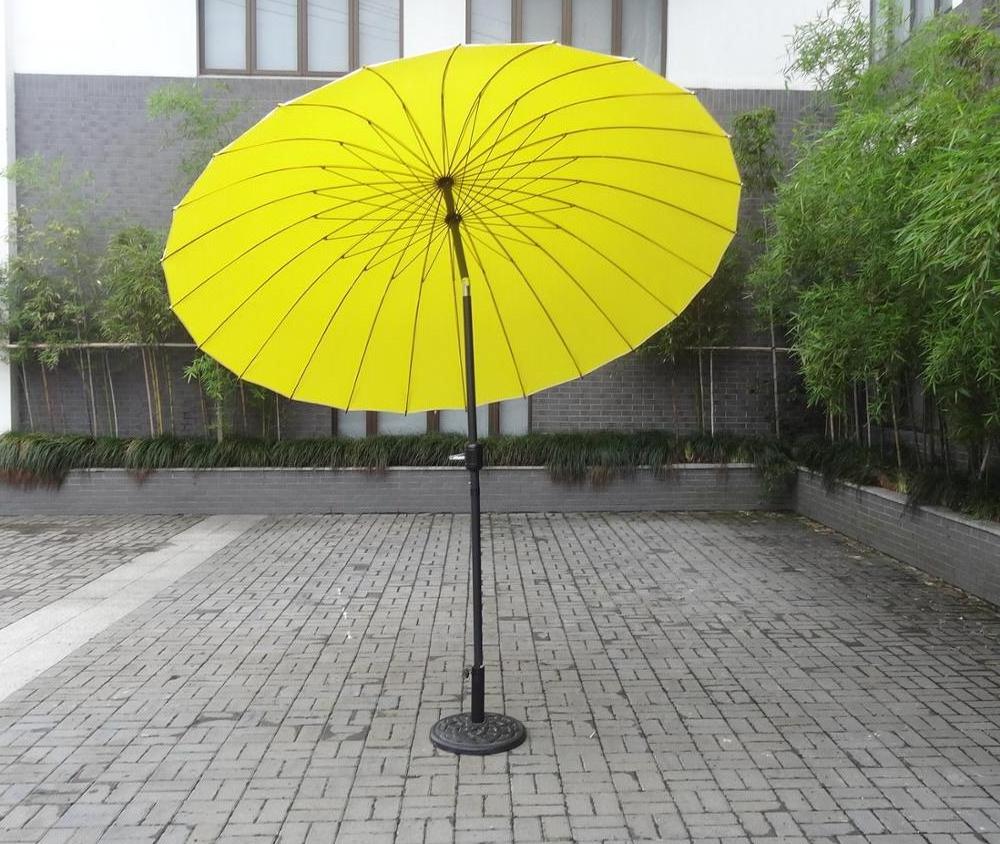 New Arrival 9 feet 2.7 meter Shanghai Parasol Beach Patio Umbrella 24 Ribs Tilt Market Pool Umbrella With UV Protection 50+