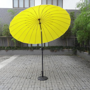 New Arrival 9 feet 2.7 meter Shanghai Parasol Beach Patio Umbrella 24 Ribs Tilt Market Pool Umbrella With UV Protection 50+