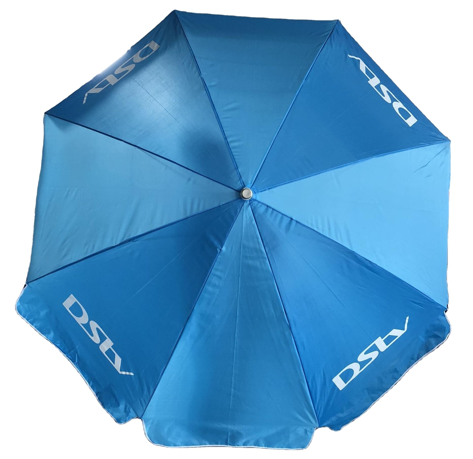 Hot Sale Size 3 meter 60 inches Folding Beach Advertising Umbrella PVC Parasol UV Resistant Water Resistant Big Beach Umbrella