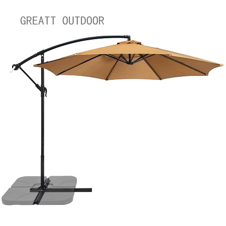 3 meter 10 foot China manufacturer Wholesale cheap Hanging Banana Cantilever Offset Pool umbrellas Patio Parasol Outdoor