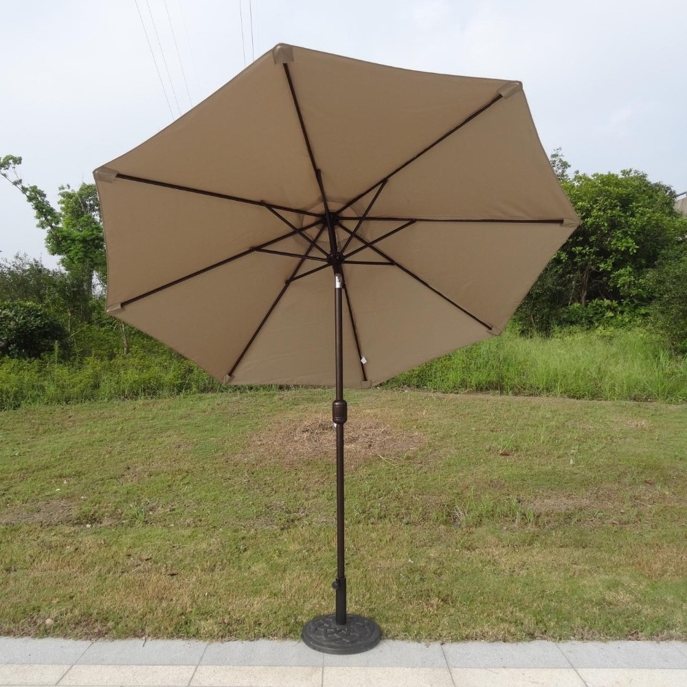 8 piece Outdoor Restaurant Patio Umbrella set includes 1 table, 4 chairs and 1 patio umbrella