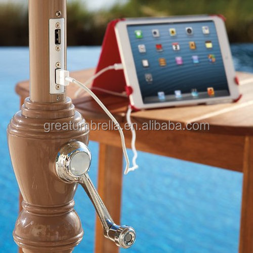 USB Ports Patio Umbrella