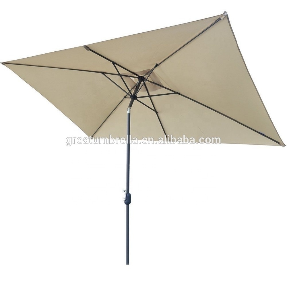 Deluxe roman outdoor aluminum frame double canopy cantilever big square patio umbrella