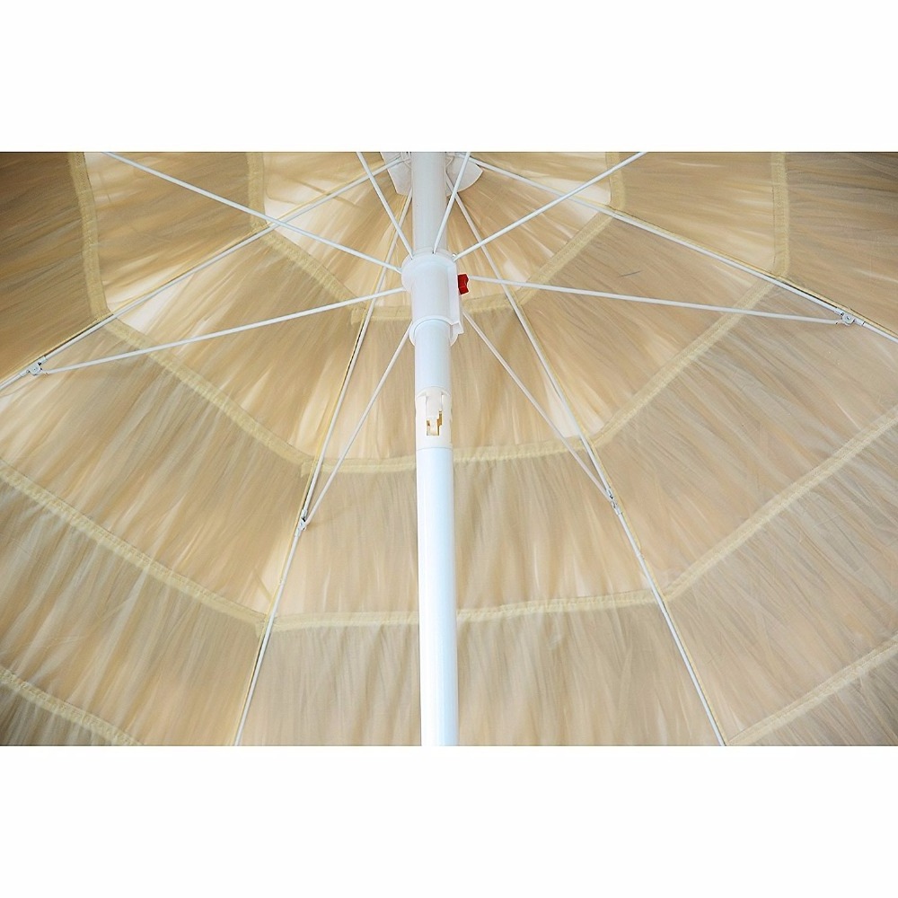 6foot 1.8meter sea palm leaf  synthetic thatched umbrella tiki straw hula outdoor grass umbrella