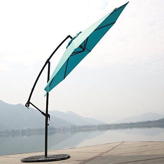 Cantilever Umbrella for Table 9 Ft aluminum pole hanging cantilever umbrella parts crank