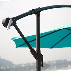 Cantilever Umbrella for Table 9 Ft aluminum pole hanging cantilever umbrella parts crank