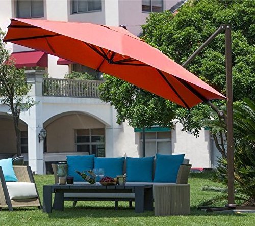 market outdoor patio garden 10 foot 8ribs Waterproof pool square hanging umbrella