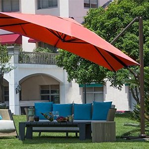 market outdoor patio garden 10 foot 8ribs Waterproof pool square hanging umbrella