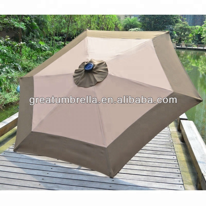 2020 new coming Hand Open Most Durable 2meter 6ribs Normal Size Outdoor commercial grade sun garden umbrellas