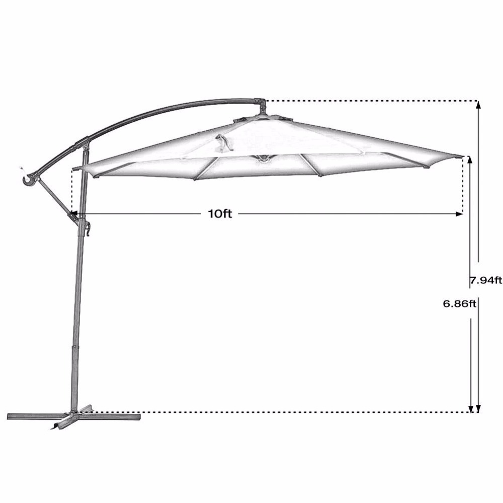 China manufacturer Wholesale cheap cantilever Umbrella patio parasol large commercial Grade Sun shade umbrellas