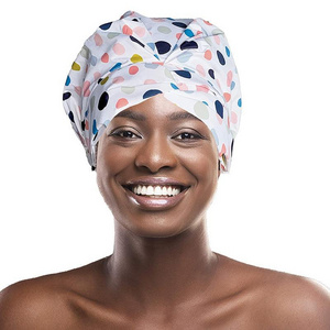 Customized turban shower cap waterproof wholesale with silicone seal