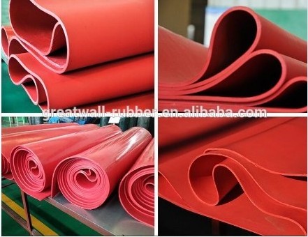 Red Rubber Lining Natural NR Rubber Sheet 40 shore Gum Rubber Anti Abrasion Tear Resist