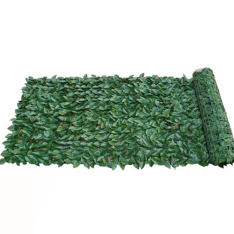 Custom Wall Decoration Leaves Hedge Roll Artificial Fence Green Privacy Faux Plastic 1x3m Plastic Flowers Plastic Leaf Foliage