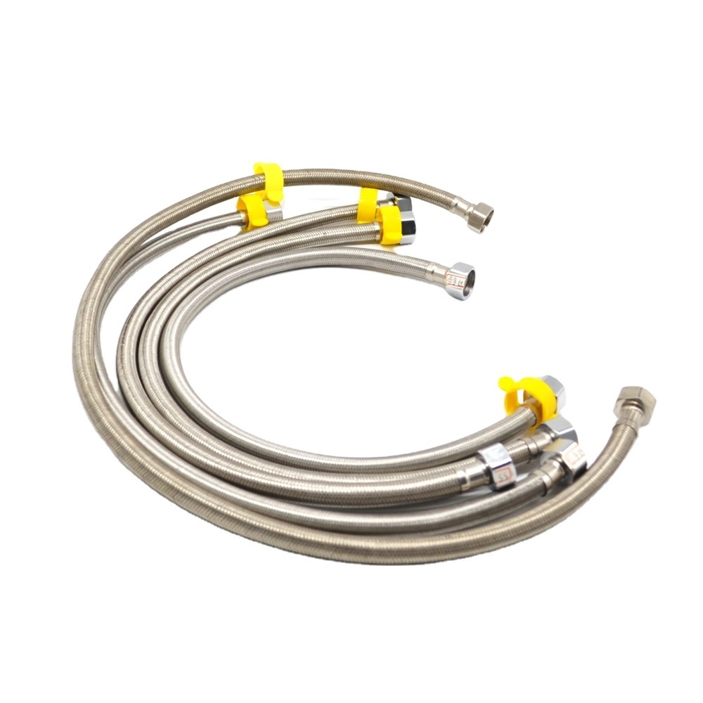 South America Hot Sale Stainless Steel Wire Braided Flexible Kitchen Faucet Water Connection Extension Hose Pipe