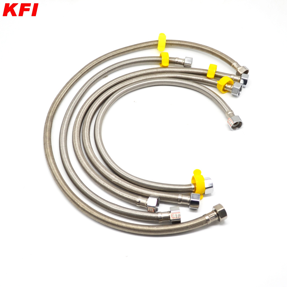 South America Hot Sale Stainless Steel Wire Braided Flexible Kitchen Faucet Water Connection Extension Hose Pipe