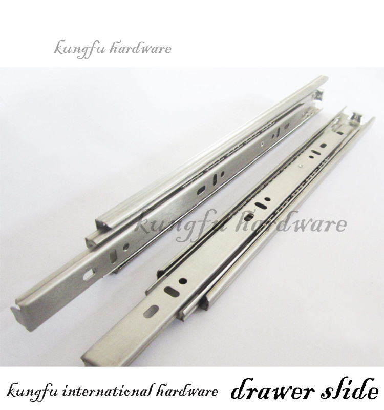 Furniture Drawer Slide Three Fold Ball Bearing Telescopic Channel From China Supplier,undermount drawer slide