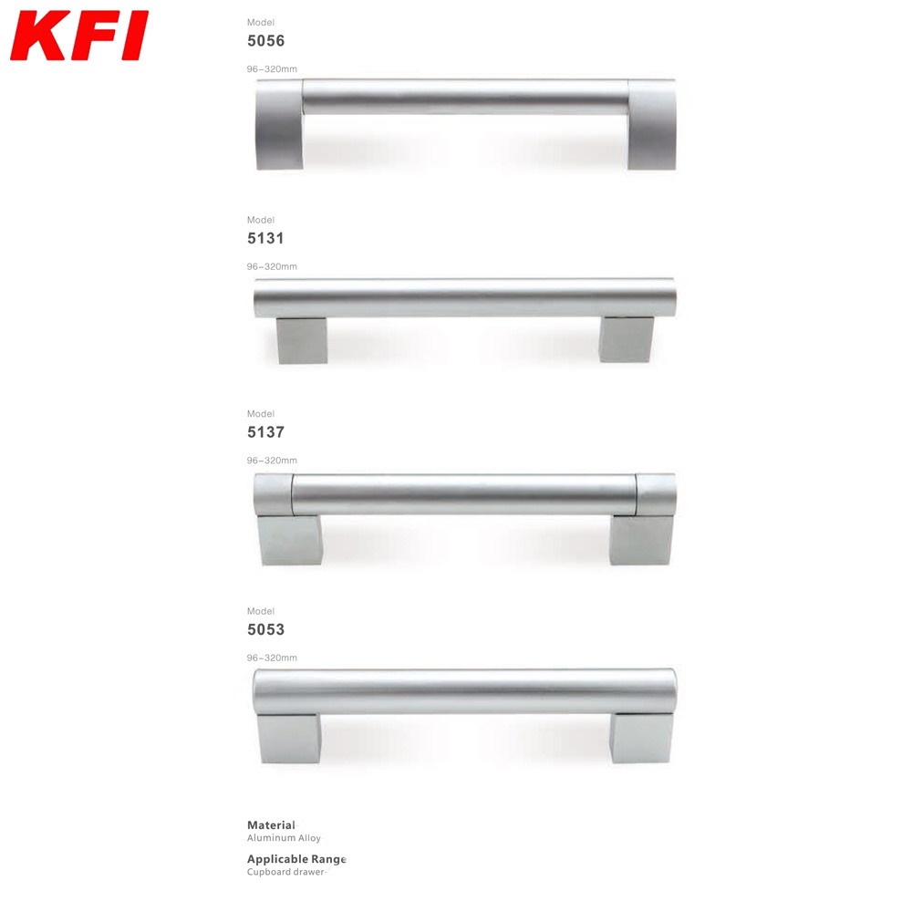 Silver color good quality competitive price aluminum alloy cupboard drawer handles kitchen cabinet handles