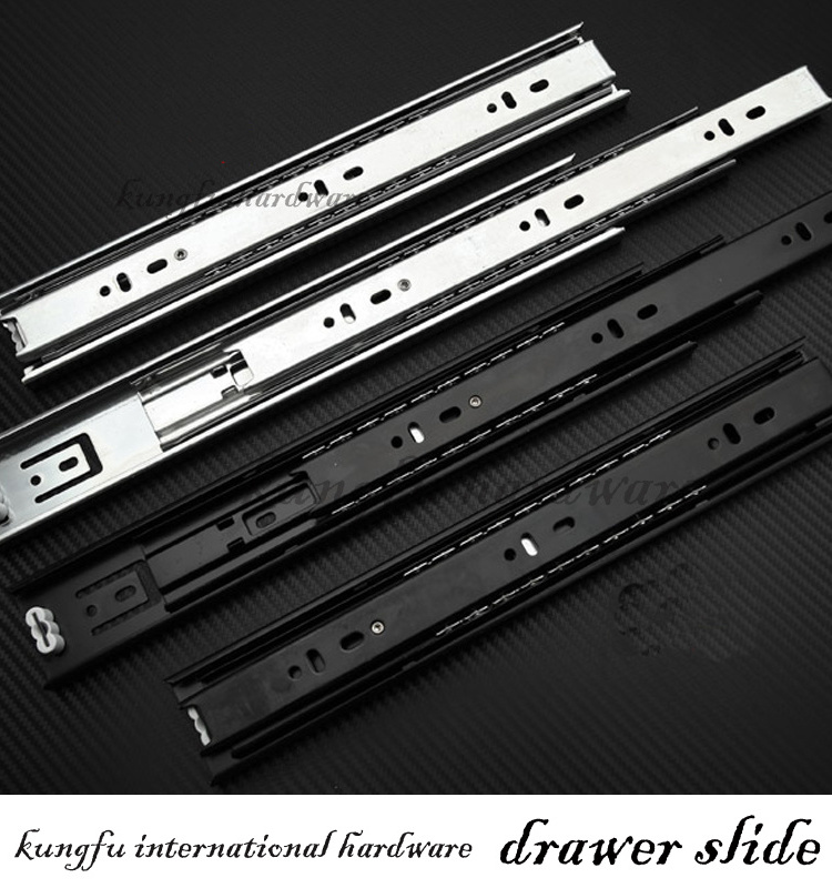 Full extension ball bearing drawer slide for cabinet, kitchen cabinet drawer slide parts