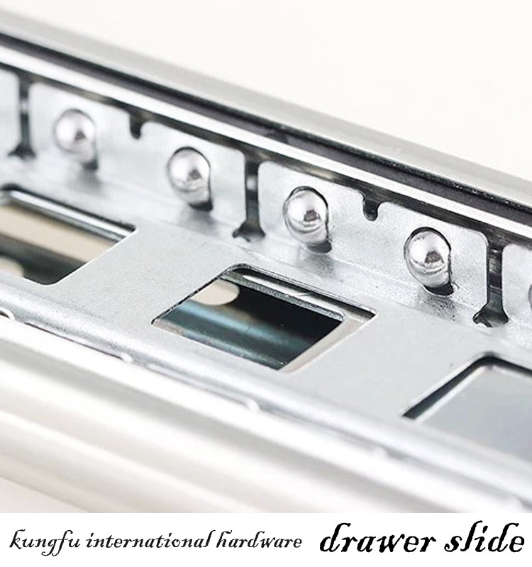 Full extension ball bearing drawer slide for cabinet, kitchen cabinet drawer slide parts