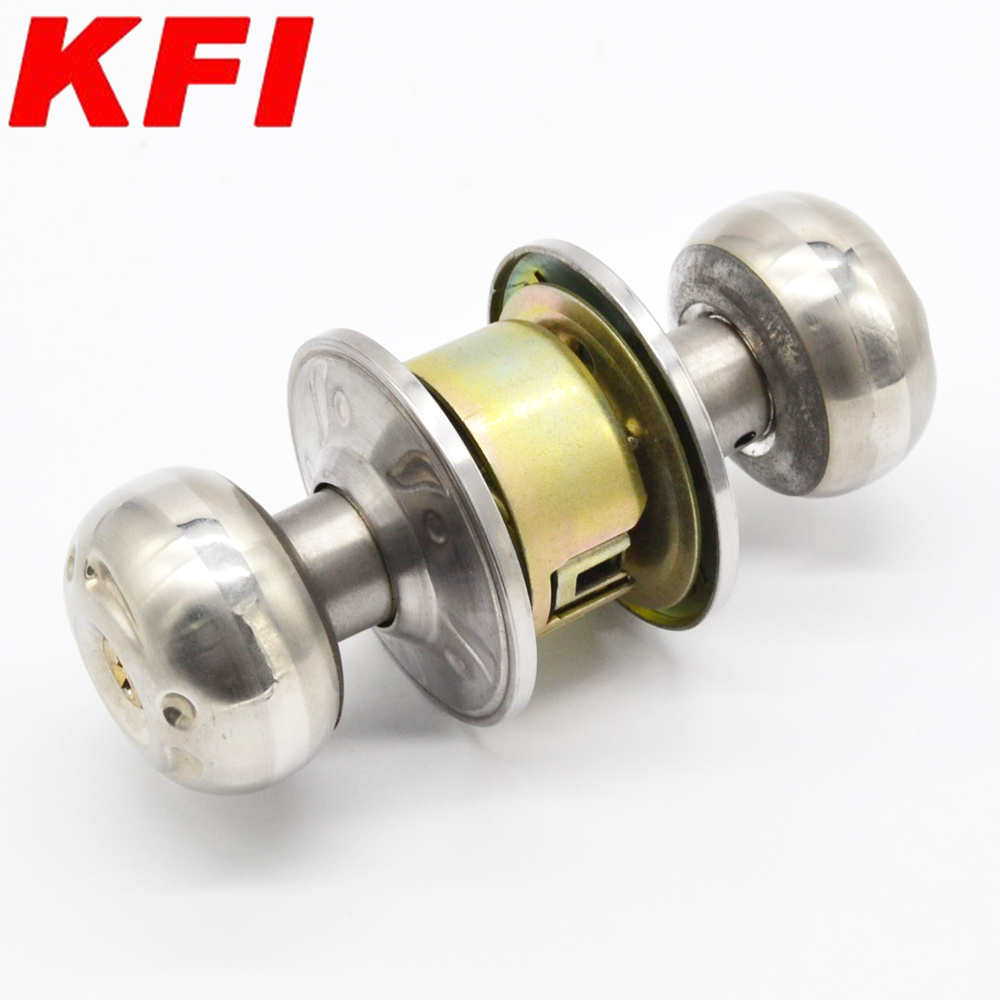 Steel Polished Brass passage double ball dummy knob tubular door lock