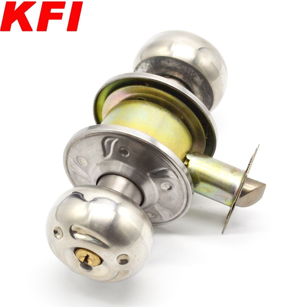 Steel Polished Brass passage double ball dummy knob tubular door lock