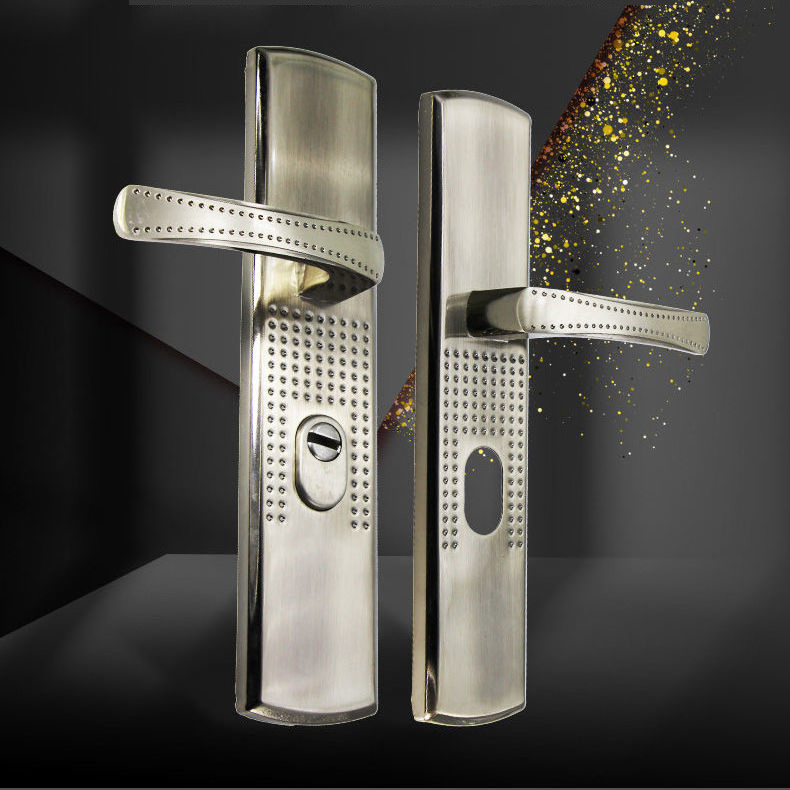 China manufacturer outdoor and  interior door handles long plate door handle with gold bronze luxury color door handle