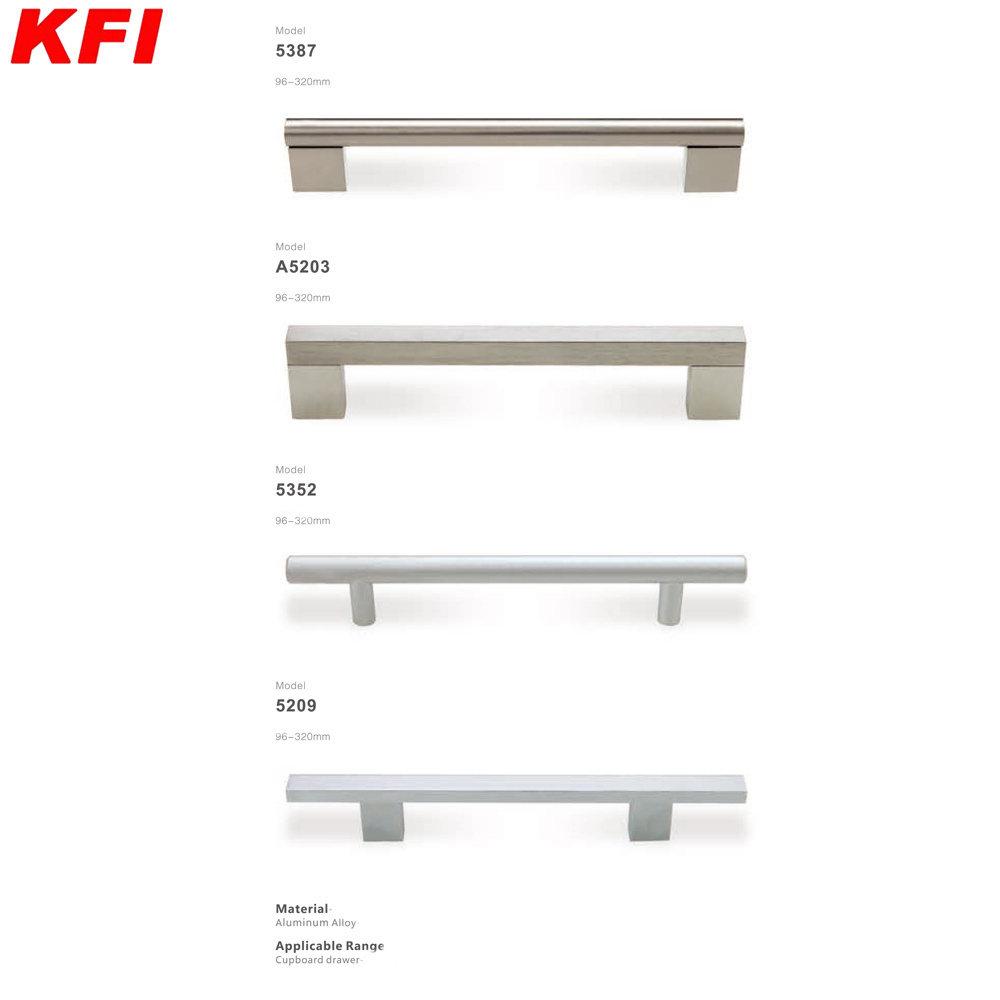 Silver color good quality competitive price aluminum alloy cupboard drawer handles kitchen cabinet handles