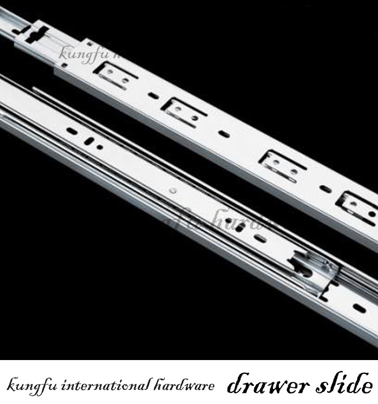 Furniture Drawer Slide Three Fold Ball Bearing Telescopic Channel From China Supplier,undermount drawer slide