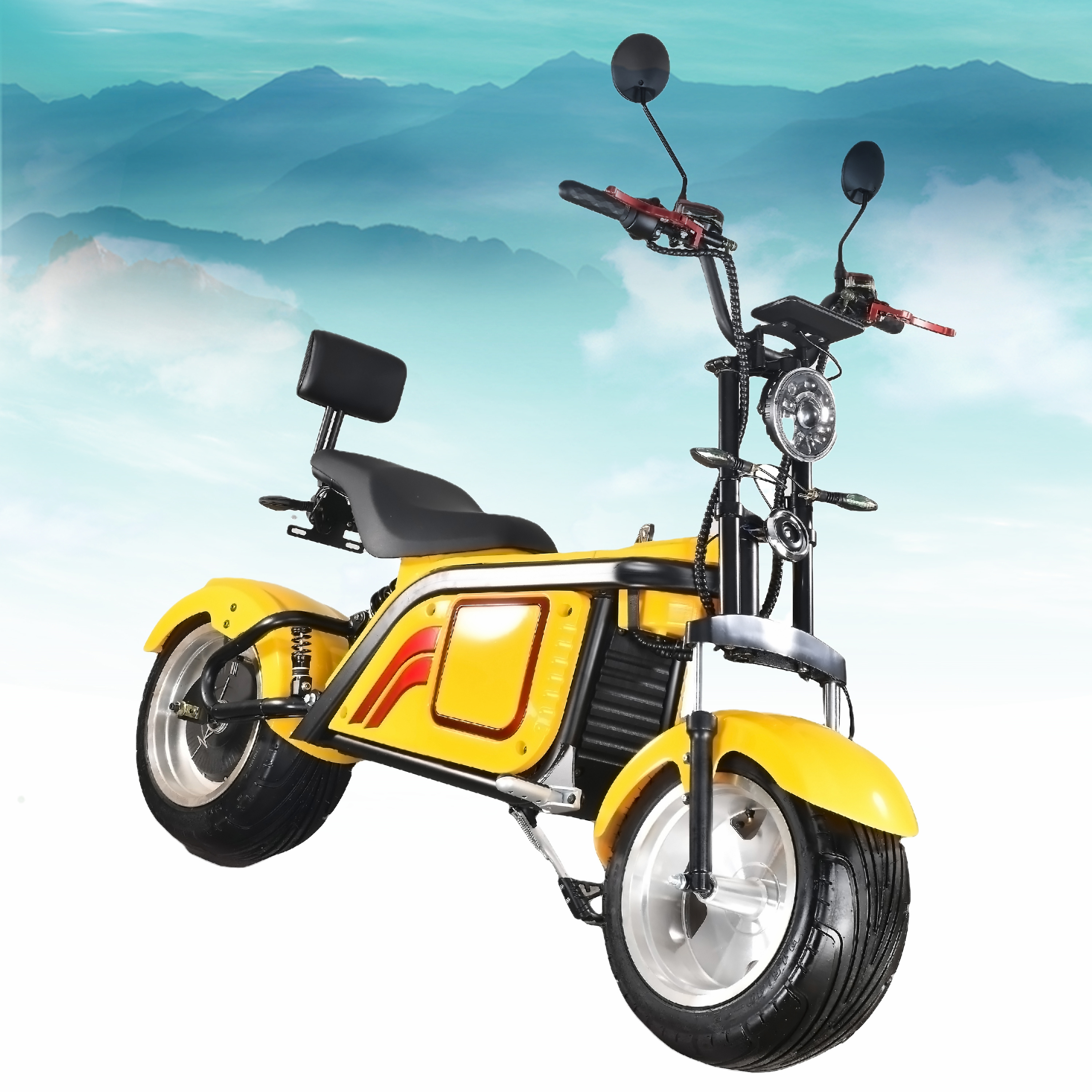 60V 2000W Brushless Motor Big Powerful Citycoco Electric Scooters 3 Three Wheeler Electric China Adult Tricycle E-Scooter