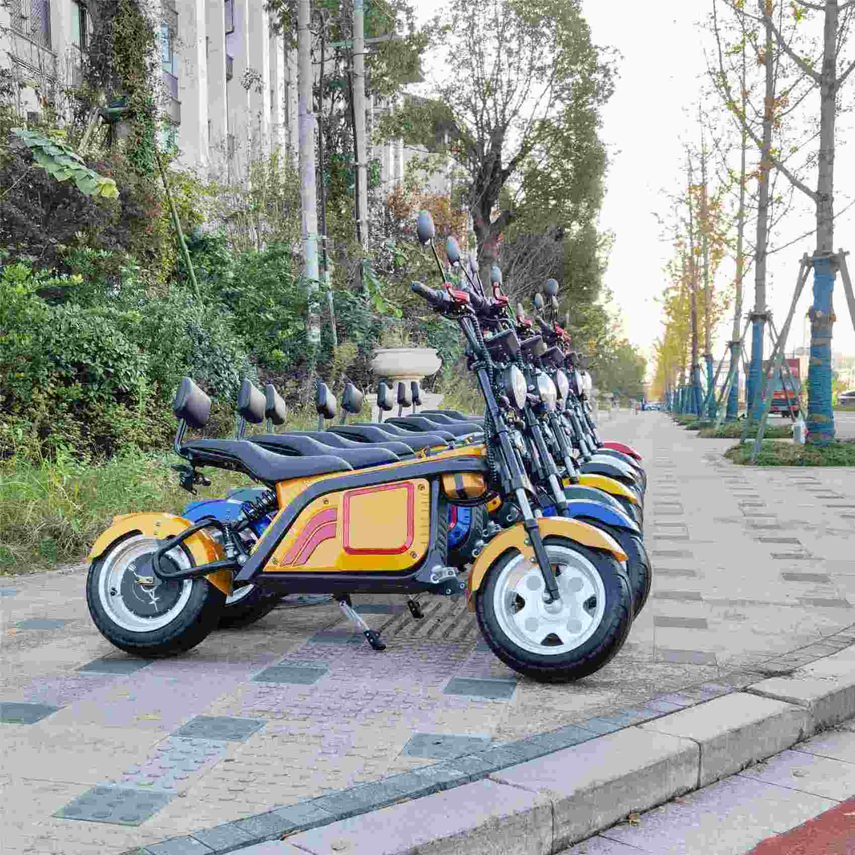 Eu Stock Hulk F2 Pro Electric Scooter Foldable 10 Inch Fat Tire 60V 50Km/H Two Wheels Scooter