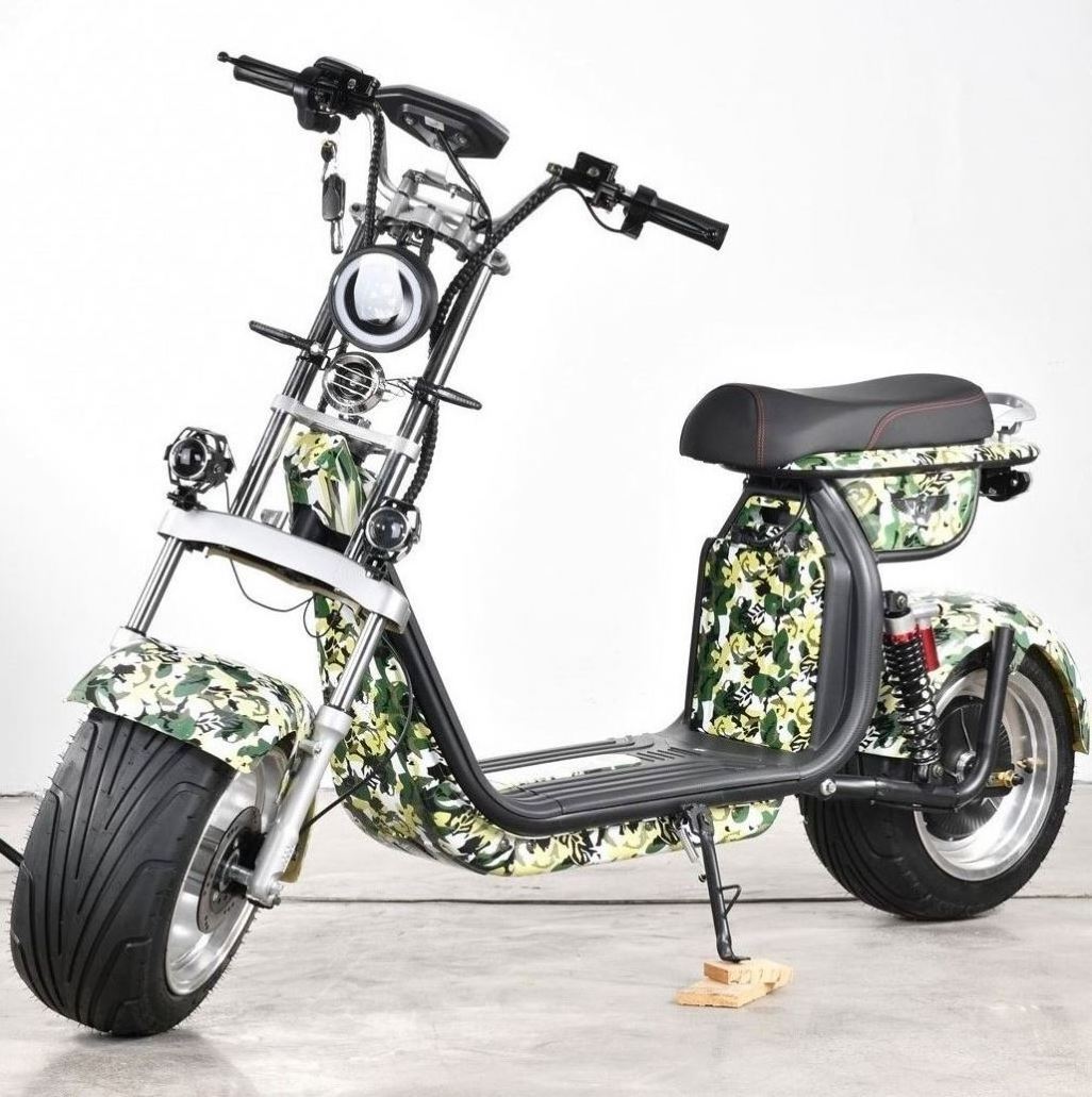 USA Warehouse Free Shipping 18*9.5 2000W 60V 50 Km/H CE Certified Citycoco Fat Tire Electric Scooter