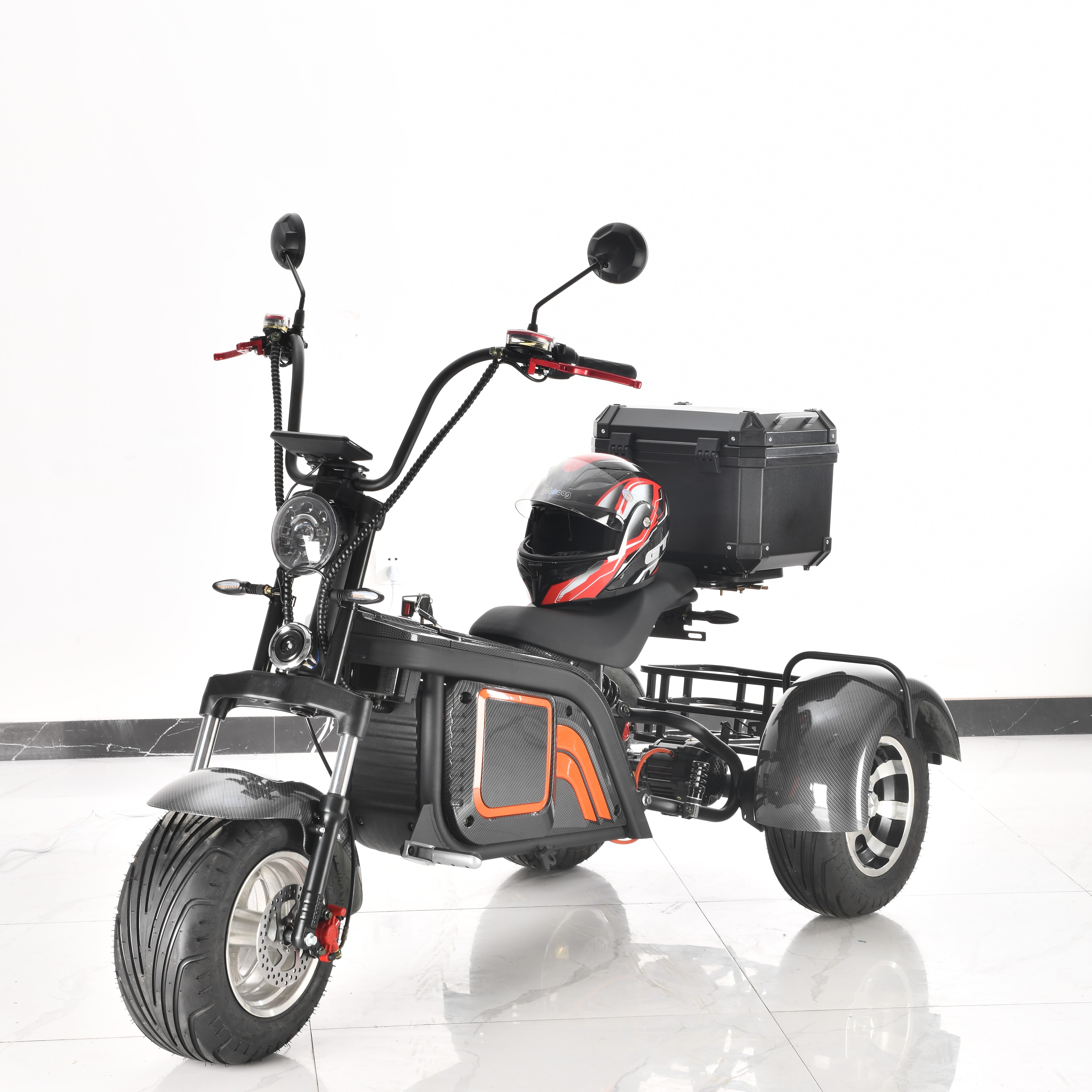 New Powerful 1000W Delivery Bike Mobility Off Road Eec Pedal Tricycle 3 Wheel Trailer Three Wheel Electric Cargo Scooter