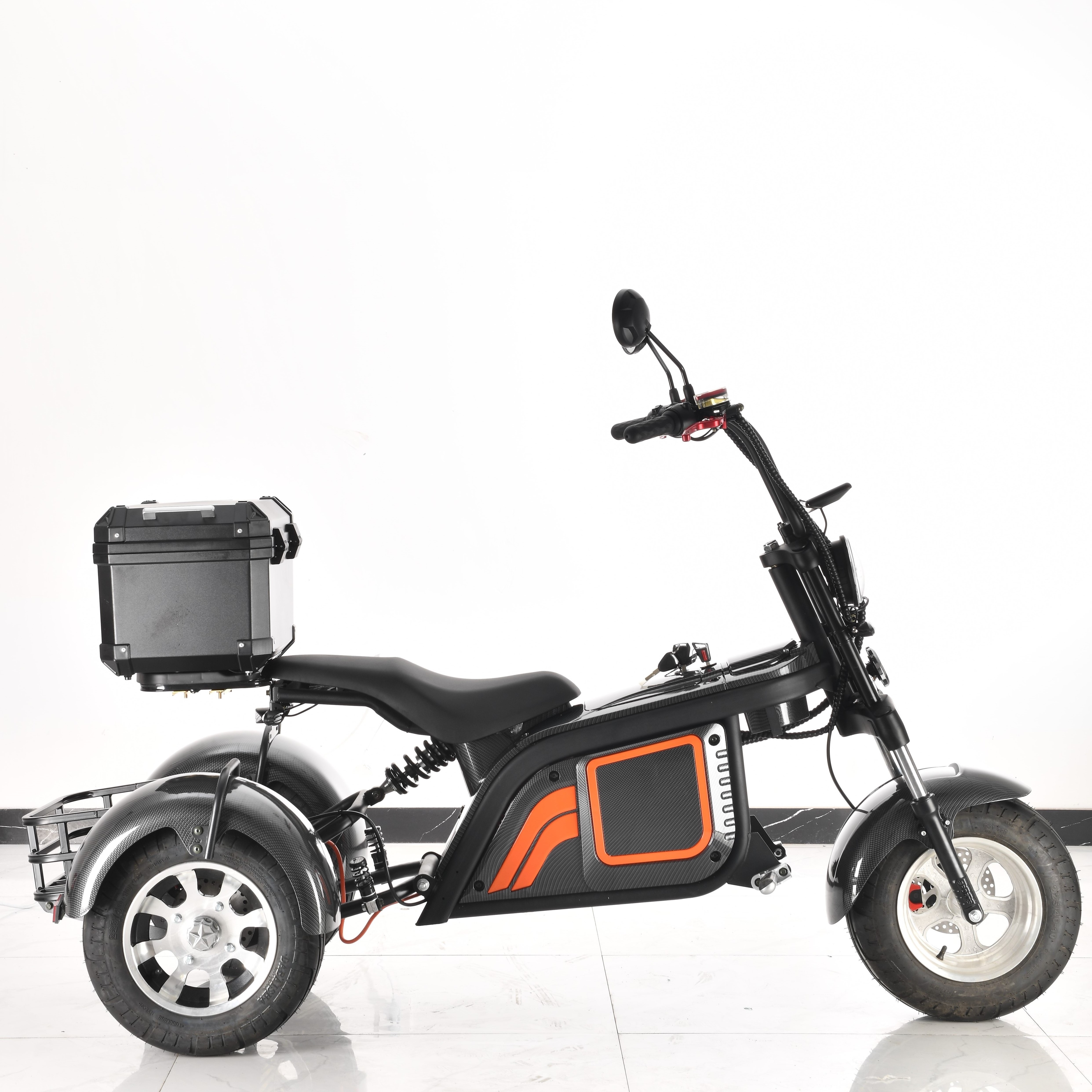 New Powerful 1000W Delivery Bike Mobility Off Road Eec Pedal Tricycle 3 Wheel Trailer Three Wheel Electric Cargo Scooter